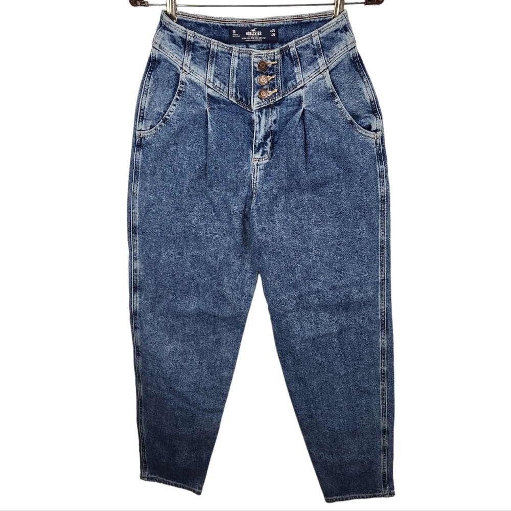NWT Hollister Juniors 1R Ultra High-Rise Rise 80s Vintage Stretch Mom Jeans